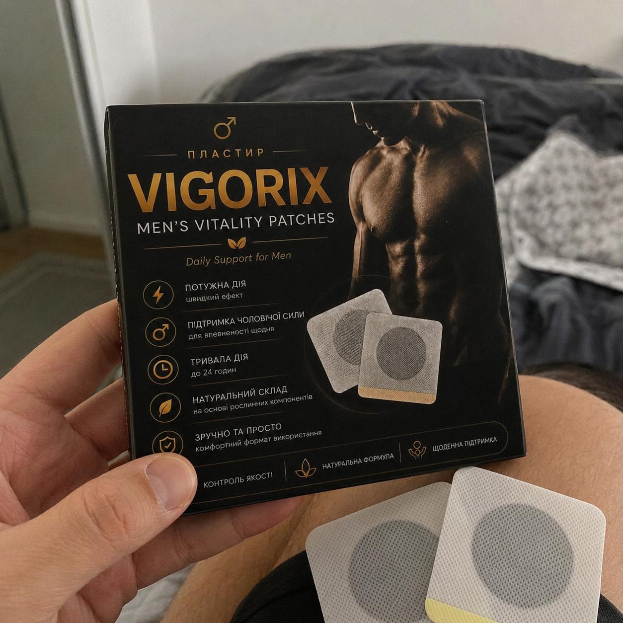 VIGORIX — упаковка та пластирі крупним планом