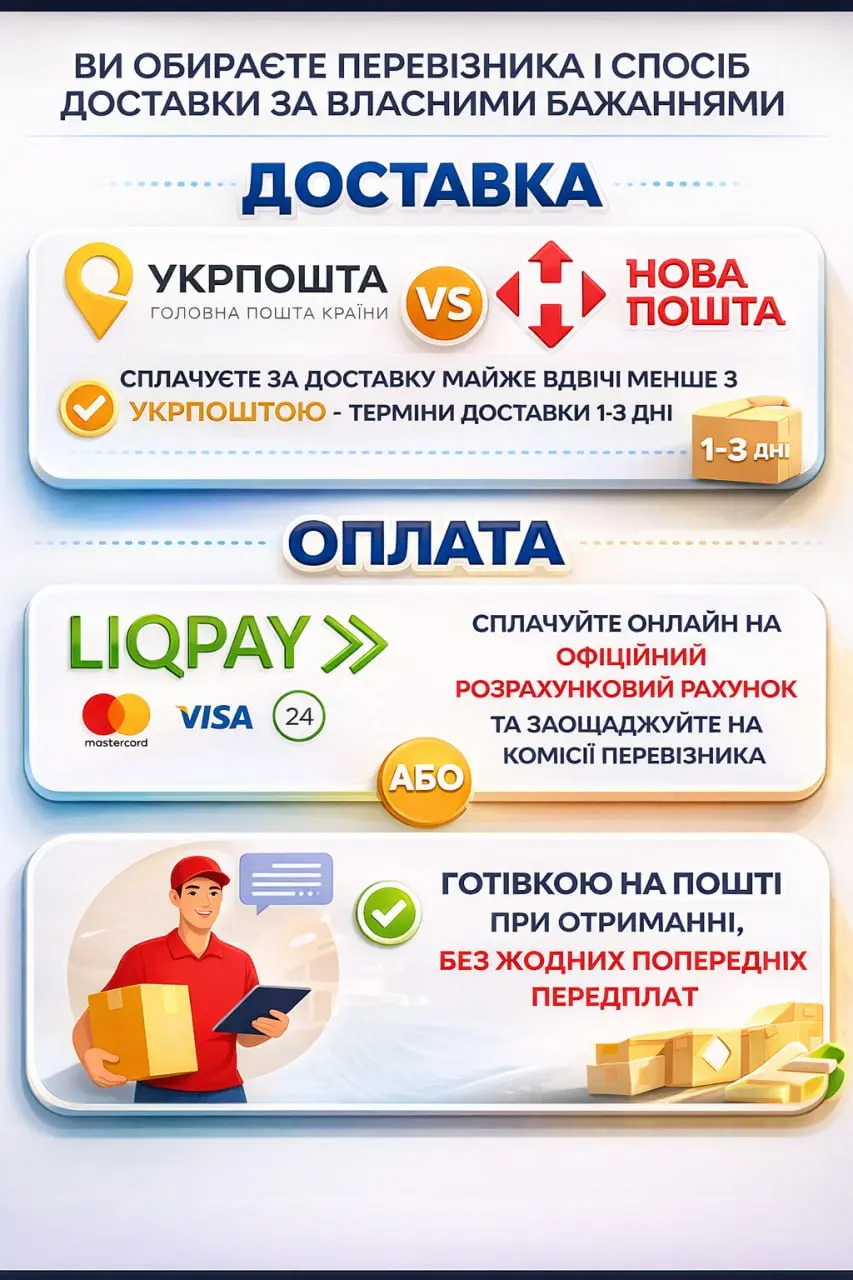 Оплата та доставка